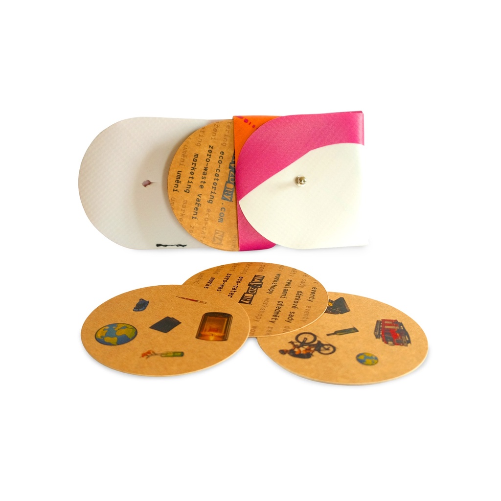ECO DUO card game, 31 cards, up-cycled NAVZDORY packaging